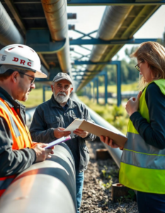 Industrial pipeline cleaning services for underground utilities